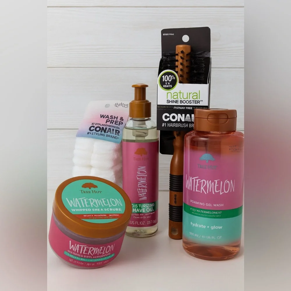 New Tree Hut Watermelon Body Wash Set - Pink & Orange